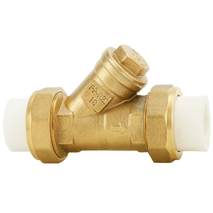 PPR过滤器Y型黄铜加厚等径直接20自来水管25暖气管过滤阀门铜配件