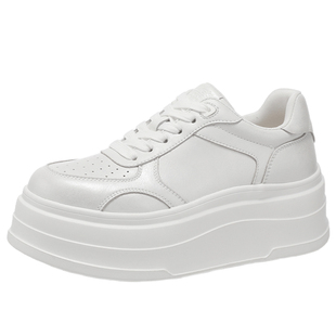 MILLIE'S/妙丽厚底小白鞋2026新款春季百搭女鞋小个子增高运动鞋