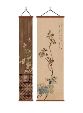 宋氏美学新中式玄关画花卉装饰画