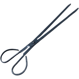 老式锻打火钳加长环卫工人垃圾夹扁嘴家用加厚烧火铁钳柴火灶夹子