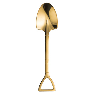 304不锈钢铁锹勺子 平头勺创意小勺子家用 吃饭汤勺铁铲甜品勺