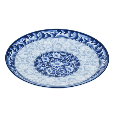 参宝釉下彩圆形骨头餐具饺子盘