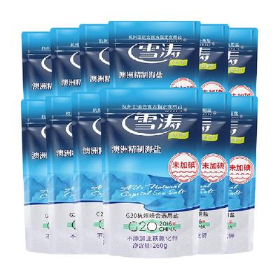 雪涛未加碘精制海盐260g×12袋