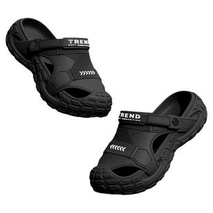 稻草人户外轻便凉拖鞋男士夏季踩屎感防臭防滑eva洞洞鞋厚底外穿