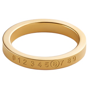 [礼物]MM6小众设计数字Logo简约窄型戒指指环高级感情侣对戒首饰