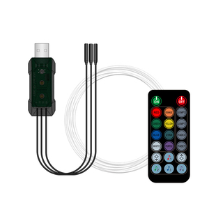 汽车冷光线氛围灯车内装饰灯七彩声控光条USB免接线LED中控车门灯