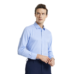 杉杉DP免烫长袖衬衫男纯棉2025秋季新款休闲商务正装易打理衬衣男