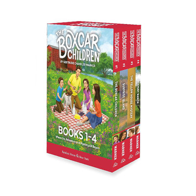 【自营】棚车少年英文原版  1-12册礼盒装The Boxcar Children Bookshelf儿童章节桥梁书英语绘本 美国小学生读物 atoz mysterie