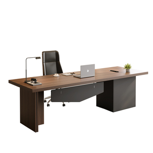 现代简约实木老板桌大班台办公桌2025新款高端主管桌实木大板书桌