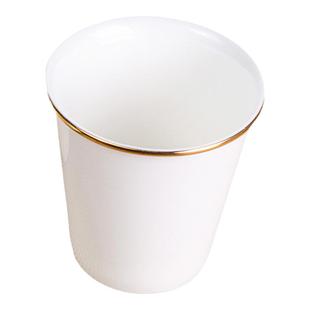 纯白金边陶瓷杯子骨瓷环保杯喝水杯家用简约茶杯随手杯酒杯