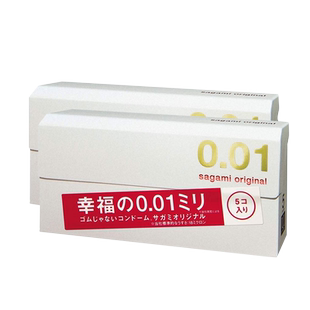 【自营】sagami相模001避孕套超薄0.01安全套标准5只装*2盒套套