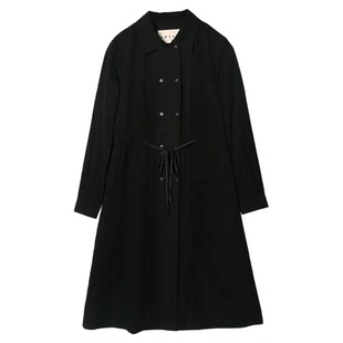 【ZOLLE因为】利落剪裁暗纹亚麻复古风衣大衣外套