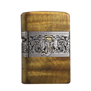 原装zippo正品打火机紫光檀金丝楠错金银钢环如意吉象收藏高端礼