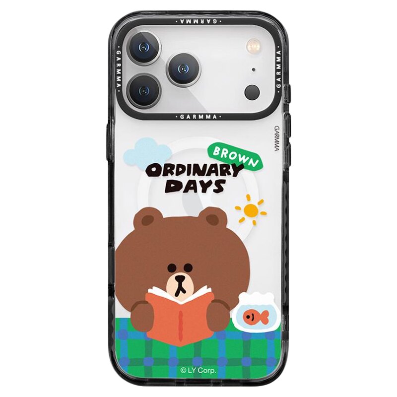 LINE FRIENDS布朗熊iPhone17pro手机壳磁吸透明可爱适用苹果17promax保护壳高级感小众17air全包防摔2025新款