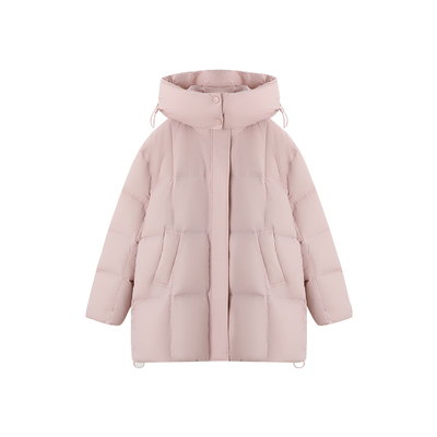 时然大码微胖mm羽绒服加绒加厚