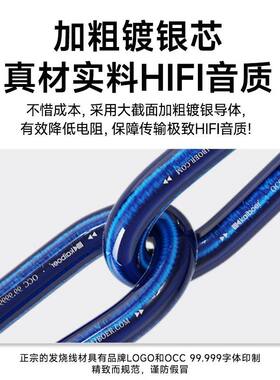 开博尔单晶铜镀银卡农线公母XLR卡侬平衡功放麦克风音频线话筒线