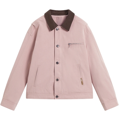 KBNE卡其色短款夹棉风衣女2025冬季新款韩版高级气质巴恩风衣外套