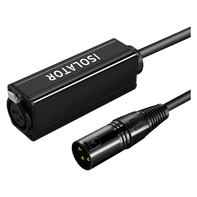 卡农音频隔离器噪音消除滤波器音响电流声过滤器立体声音频共地干扰XLR抗干扰调音台话筒音频转换器