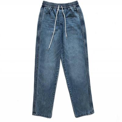 OctopusL直筒基础三条杠牛仔裤