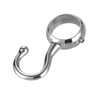 不锈钢1619325mm晾衣杆固定定位钩套管钩厨房圆管挂钩衣钩子包邮