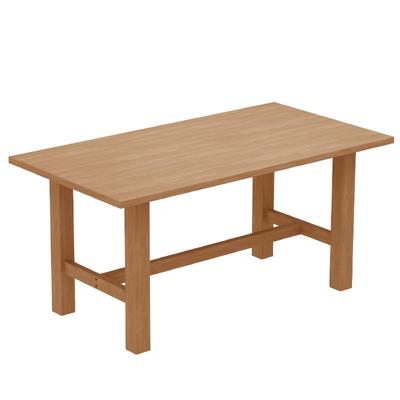 顾家橡胶木原木风全实木餐桌