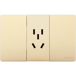 正泰开关插座118型5C金家用墙面5五孔二三插16a电源带usb插孔面板