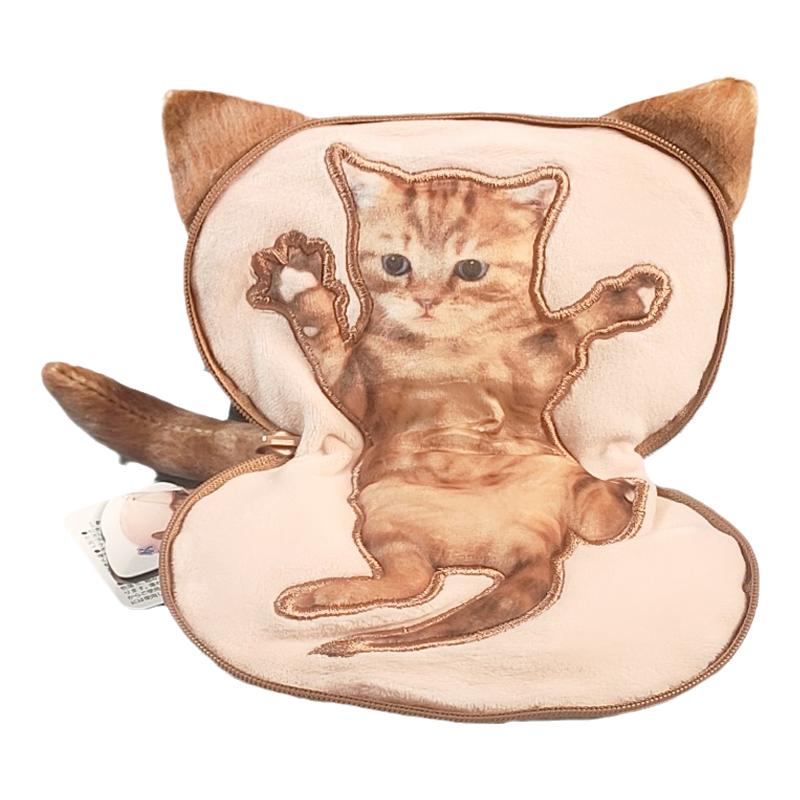 猫咪学生动物化妆包文具袋