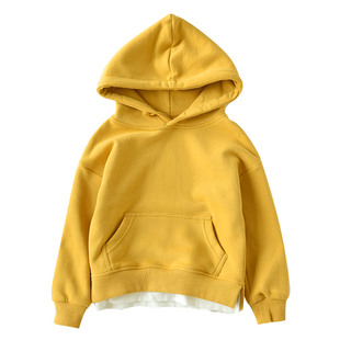 假两件儿童连帽卫衣 男童女童 纯棉帽衫 针织上衣 中大童 春装