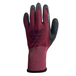 正品星宇L508劳保手套皱纹浸胶耐磨防滑透气防护胶皮工地劳保手套