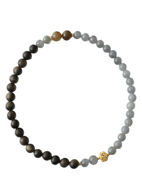 烟紫和田玉奇楠沉香且末糖玉手串