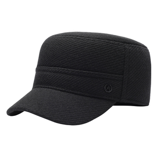 奥康男士帽子秋冬款内里加绒防寒护耳帽中老年人户外保暖帽