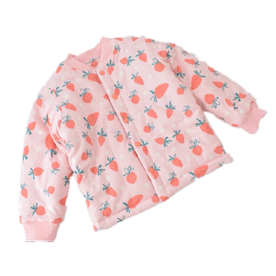 儿童棉衣外套男女童纯棉内胆卡通开衫棉衣小棉袄小学生校服内搭