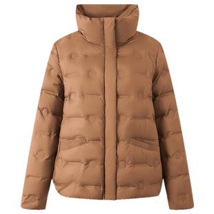 FINITY菲妮迪白鸭绒羽绒服25年冬季新款简约气质短款保暖外套女