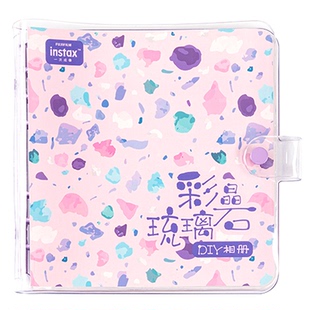 【官方正品】富士一次成像DIY相册 彩晶琉璃石拍立得相纸收纳册纪念册宽幅方形相纸可用