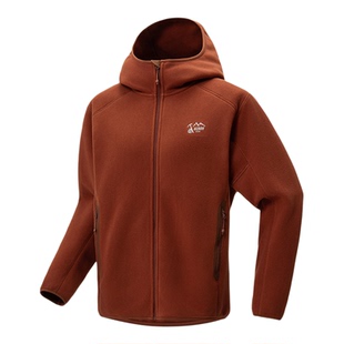 Ozark奥索卡春秋冬新品抓绒衣户外百搭保暖柔软连帽抓绒衣夹克男