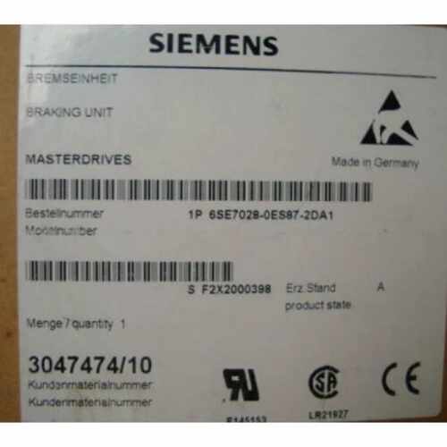 议价6SE70280ES872DA1西门子50kW主驱动制动单元6SE7028-0ES87-2D