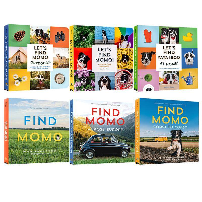 【自营】预售 英文原版  Let'S Find Momo 让我们找到莫莫 狗狗摄影书 儿童互动游戏学习书 幼儿科普百科绘本 早教 Andrew Knapp