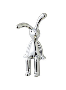 创意兔子迷你车上装饰摆件