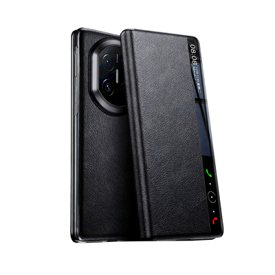 [官方正品]适用华为matex7手机壳新款x7典藏版真皮翻盖磁吸保护套matex6折叠屏镜头全包高端商务防摔超薄素皮