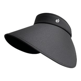 防紫外线太阳帽女夏季环绕式可折叠空顶帽户外大帽檐黑胶遮阳帽