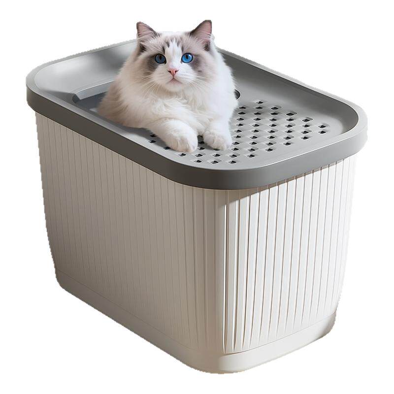 猫砂盆全封闭顶入式上出口超大号猫咪厕所防外溅防臭加高小号下进