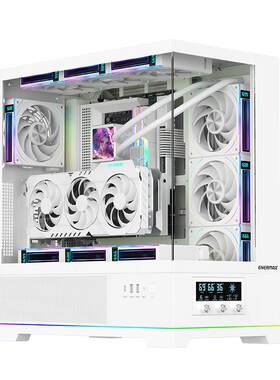 安耐美Pano D58海景房机箱台式机电脑机箱360水冷ATX主板黑/白