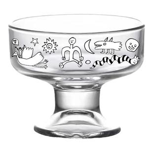 uodycoco玻璃酸奶杯子高脚甜品ins风冰激凌冰球杯麦燕碗可爱礼物