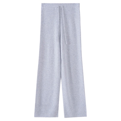 东黎高腰阔腿纯绒直筒裤超显瘦