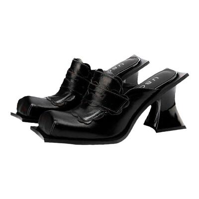 粗跟外穿夏季春秋凉拖鞋时尚方头