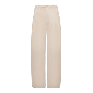 Petit Bari 百搭设计感香蕉休闲裤 宽松显瘦直筒垂感秋冬复古长裤