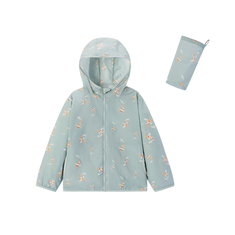 Milkbarn2026春夏新品儿童印花连帽防晒衣婴儿宝宝轻薄皮肤衣