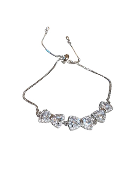 爆闪三联蝴蝶结手链女轻奢精致