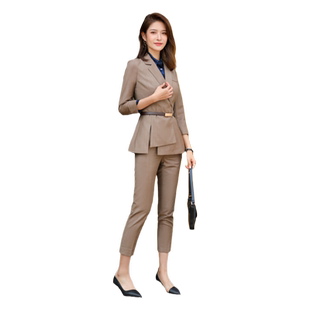 诗璐雅小个子时尚西装套装女高端定制设计感名媛气质讲师正装薄款