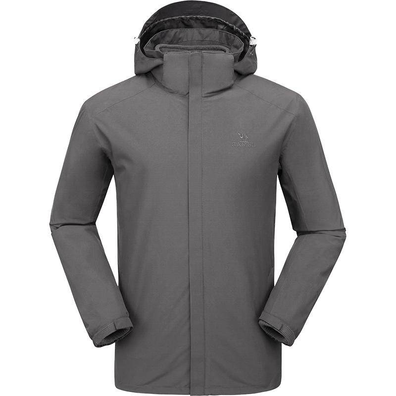 骆驼户外山系冲锋衣男三合一鹅绒内胆防寒保暖秋冬旅行耐磨外套女